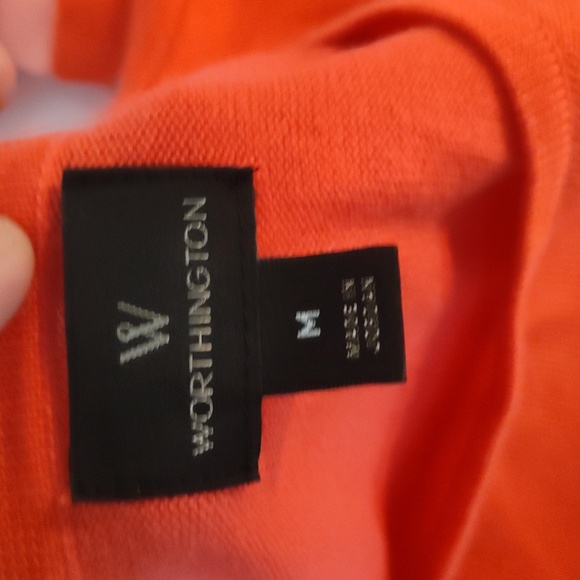Worthington Coral Sweater with Chiffon Hem - Picture 5 of 12